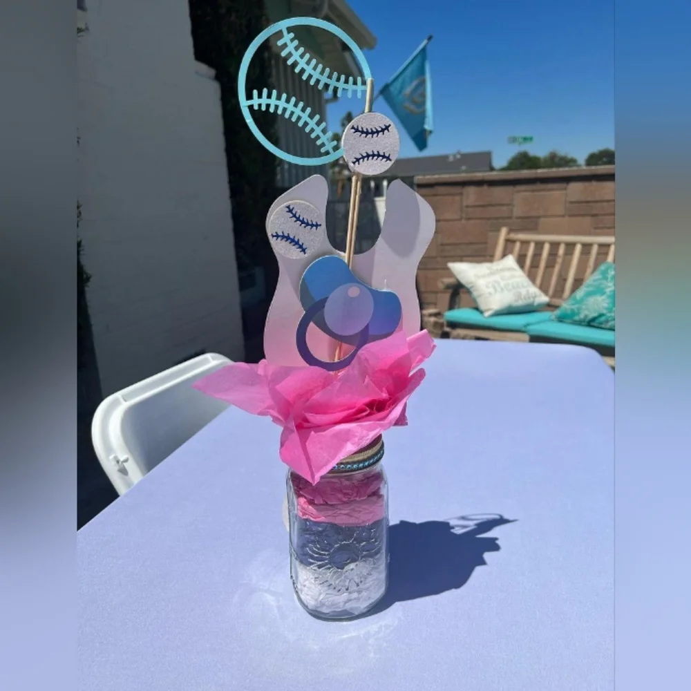 It's a BOY Gender Reveal Custom made 3D Centerpieces